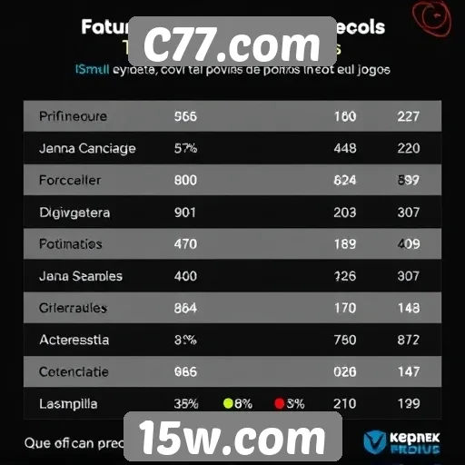 Desempenho de C77.com comparado a concorrentes do setor